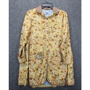 Oilily Girls Corduroy Dress 152/12Y Yellow Fall Print Button